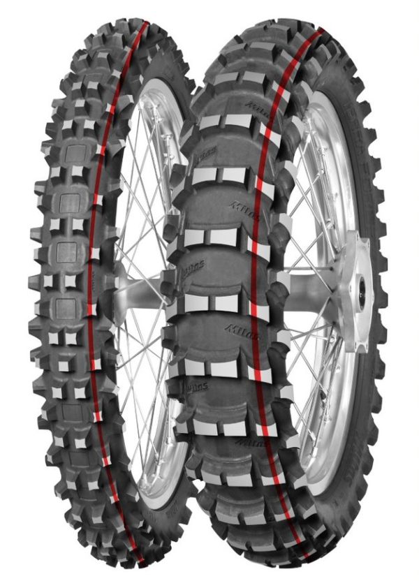 Terraforce MX Sand/Mud-Red Stripe-Paddle Pattern Rear.