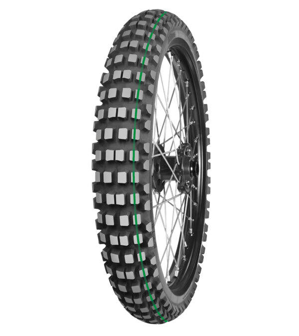 New !!- ETR (Enduro Trail Rally Pro) 90/90 x 21 TT Green stripe (E13) Front